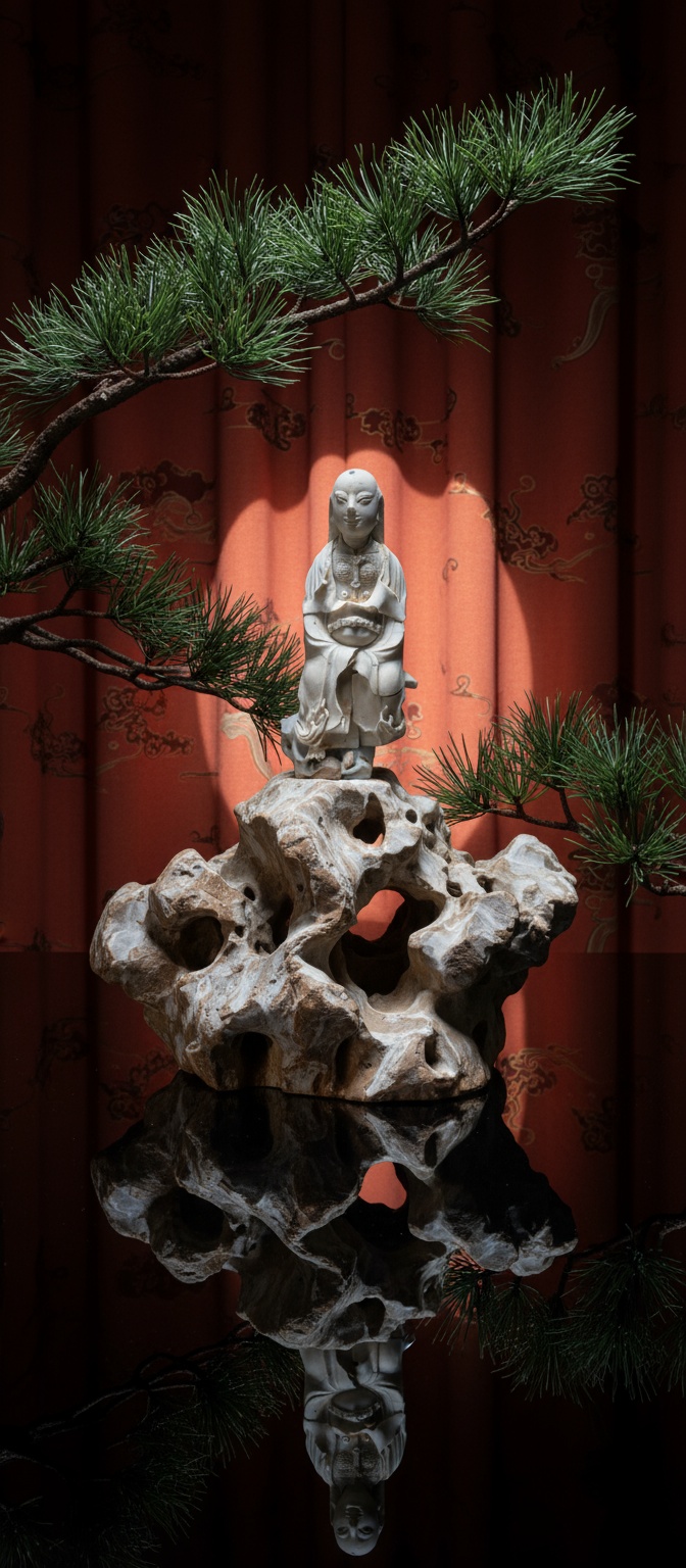 明德化窑白瓷道教人物造像